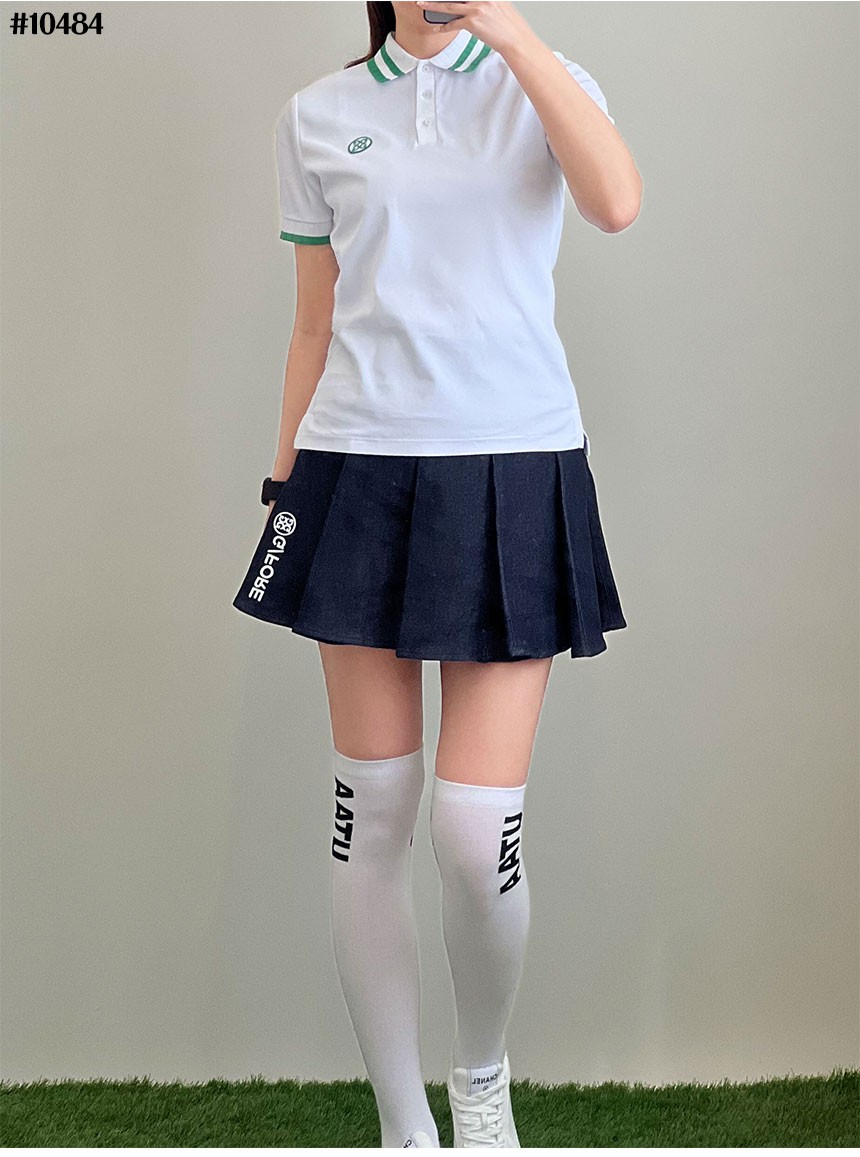 [G/FORE] 지포어 매장판 여성 투톤 카라 피케 폴로티셔츠*