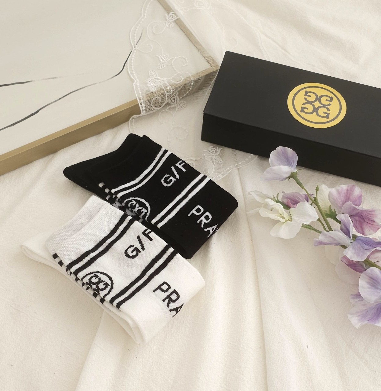 지포어 [GFORE] Stripe knee Socks 세트*