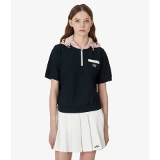 A.P.C GOLF [아페쎄 골프] 후드 배색으로 포인트를 준 반소매 티셔츠.