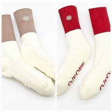 G/F:ORE COLOR BLOCK CREW SOCKS (WOMEN) *