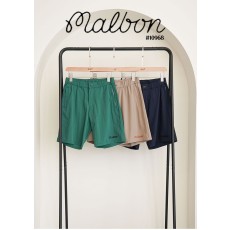 ** [MALBON] 말본 남성 자수로고 베이직 하프팬츠*